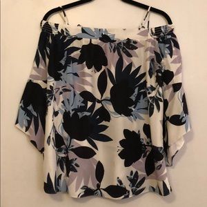 Parker Silk Floral Off Shoulder Blouse